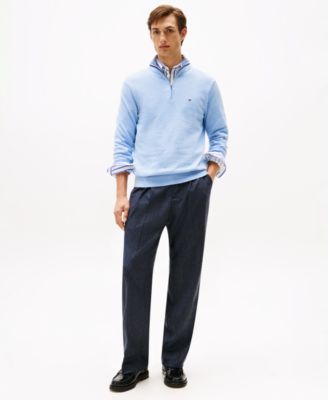 Men's Quarter-Zip Pullover Knit Sweater