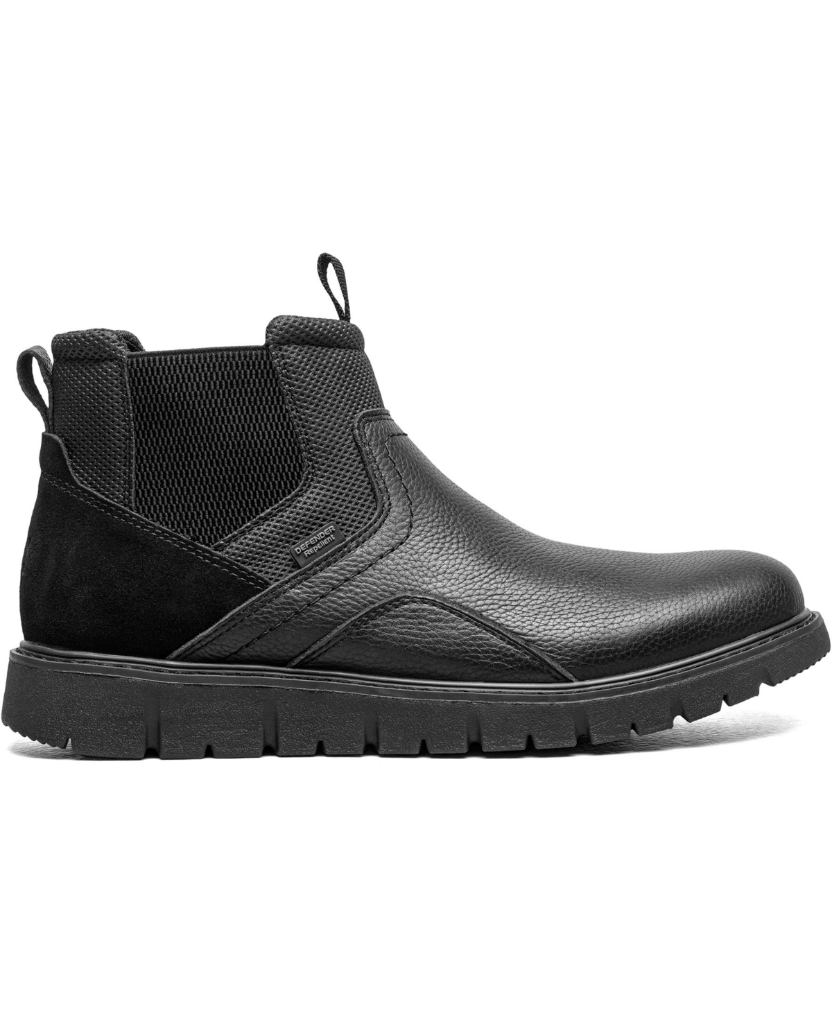 Nunn Bush Delton Plain Toe Chelsea Boot In Black