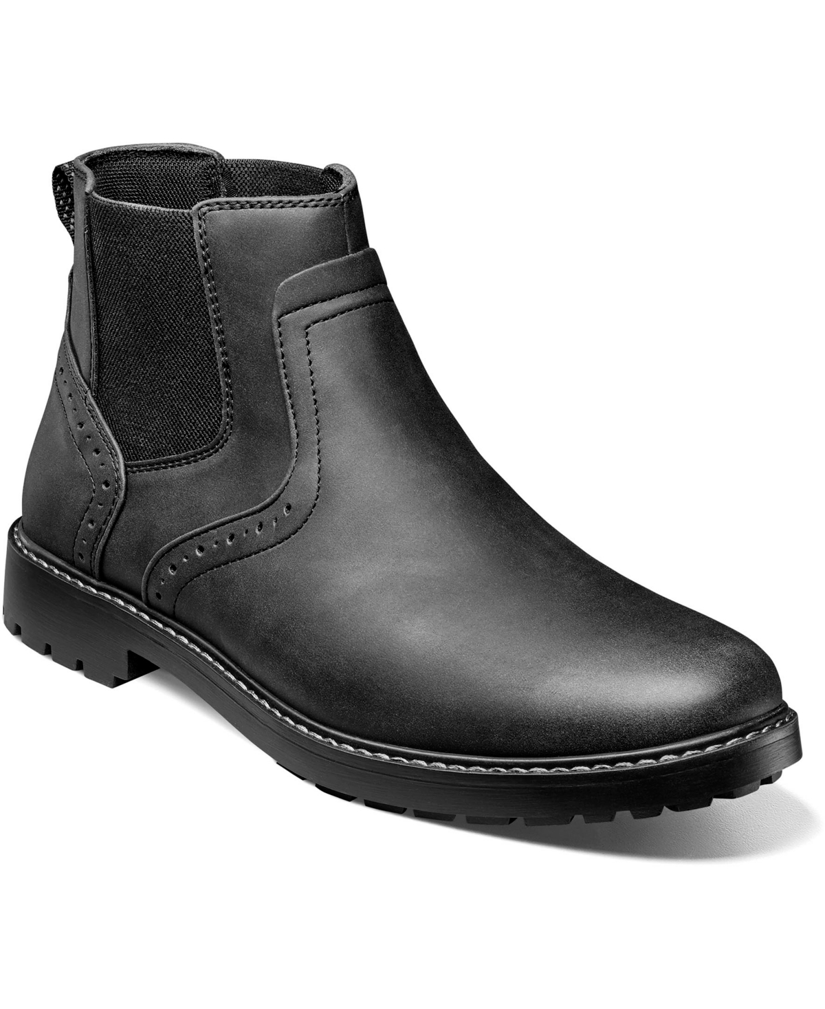 Nunn Bush Men's Delton Plain Toe Chelsea Boots - Black
