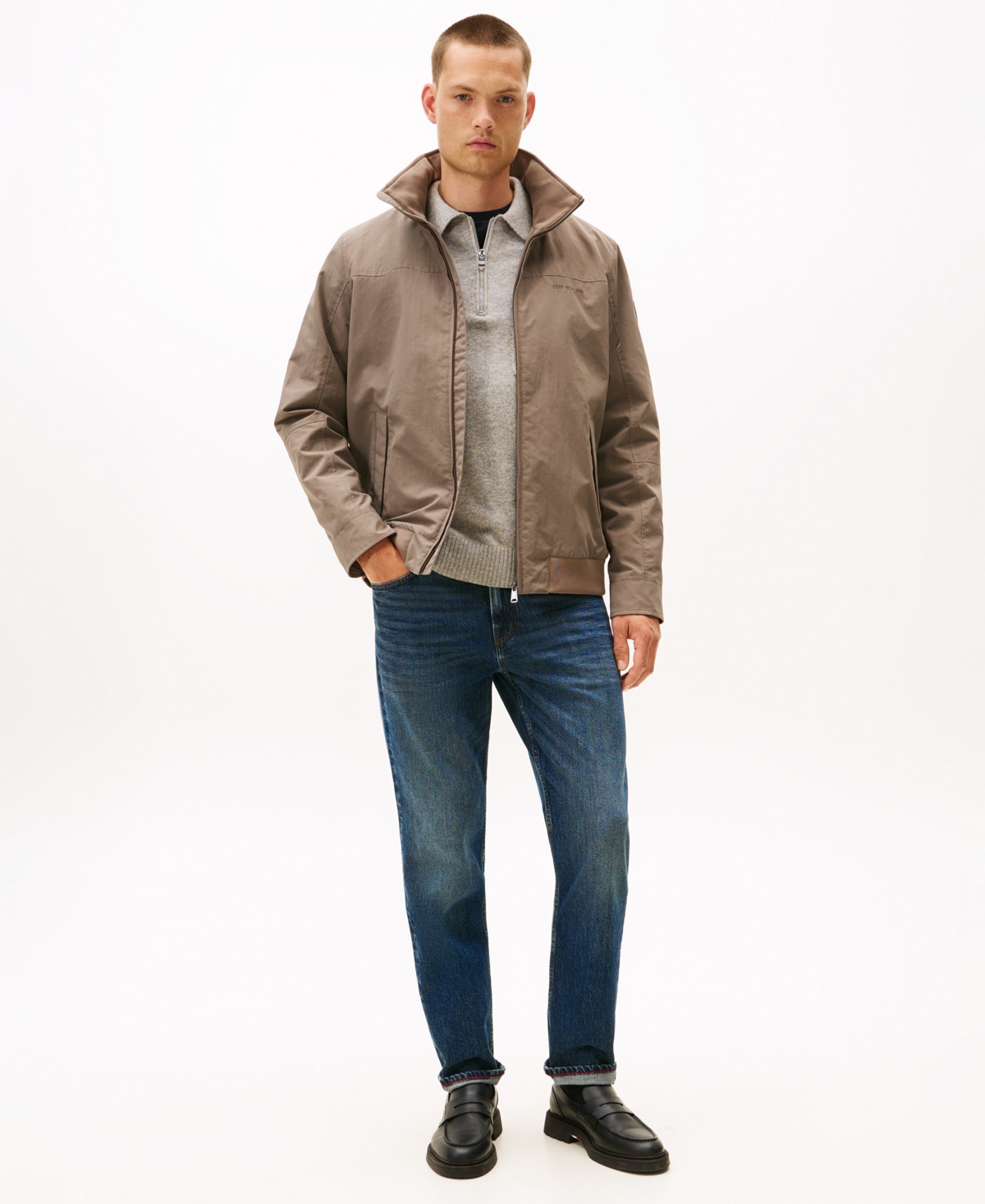 Tommy Hilfiger Men's Regatta Water Resistant Jacket In Brown