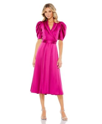 Women's Ieena Quarter Length Puff Sleeve A Line Dress