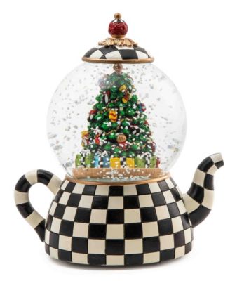 Courtly Check Teapot Snow Globe