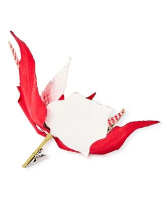 Courtly Check Jumbo Poinsettia Clip