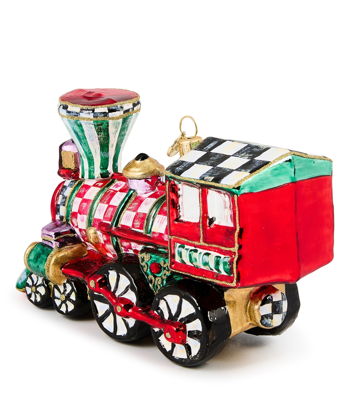 Mackenzie-childs Courtly Check Train Ornament In Multi