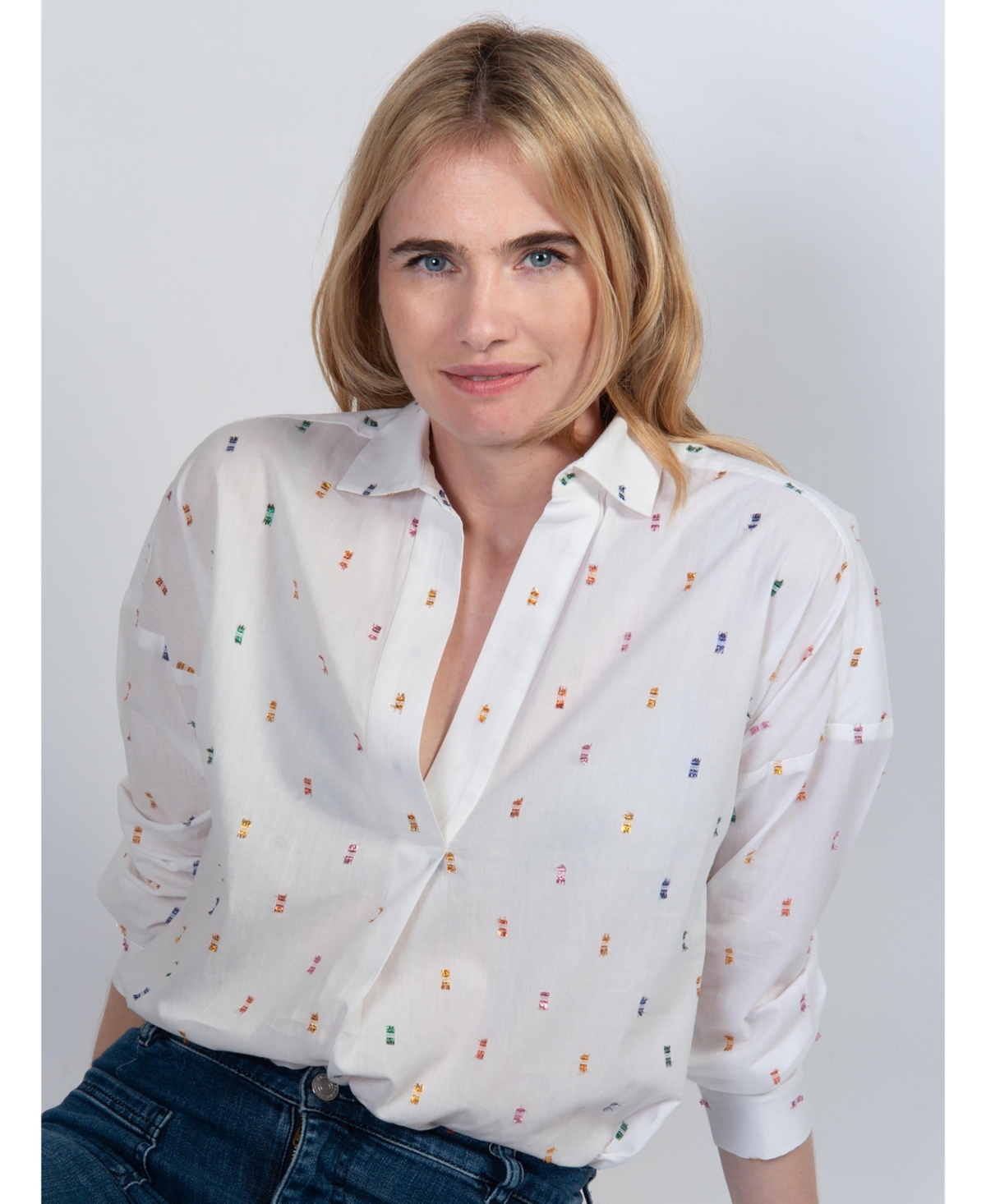 Women's Spot Relaxed Blouse - Ivory