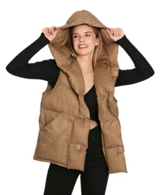 Women's Over My Head Hooded Puffer Vest