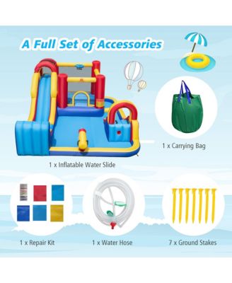 Inflatable Water Slide Giant Kids Water Park with Double Slides without Blower