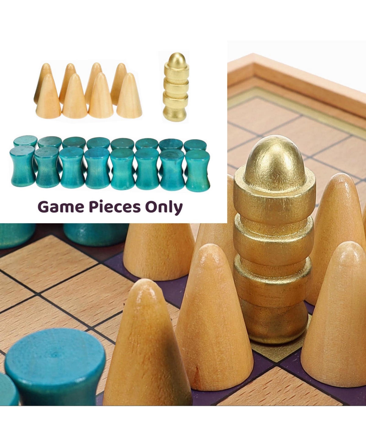 We Games Replacement Wooden Game Pieces For King's Table, Tablut Viking Strategy Games In Transparent