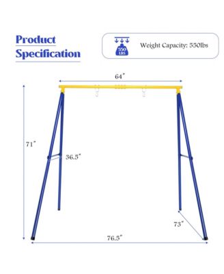 Extra Large Heavy Duty A-Frame Steel Swing Stand All-Steel Metal Swing Frame