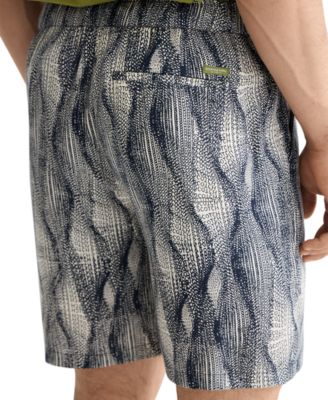 Men's Relaxed Fit Marble Print 7.5" Bermuda Shorts