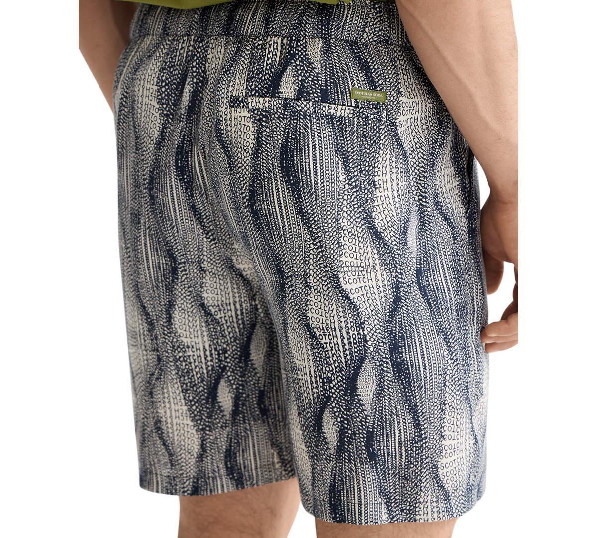 Scotch & Soda Men's Relaxed Fit Marble Print 7.5" Bermuda Shorts In Gray