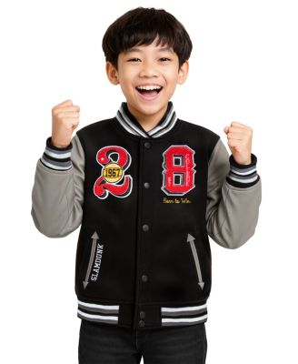 Big Boys Basketball Woolen Varsity Jacket