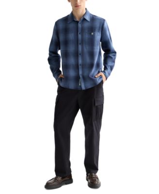 Men's Relaxed Fit Long Sleeve Button-Front Shadow Shirt