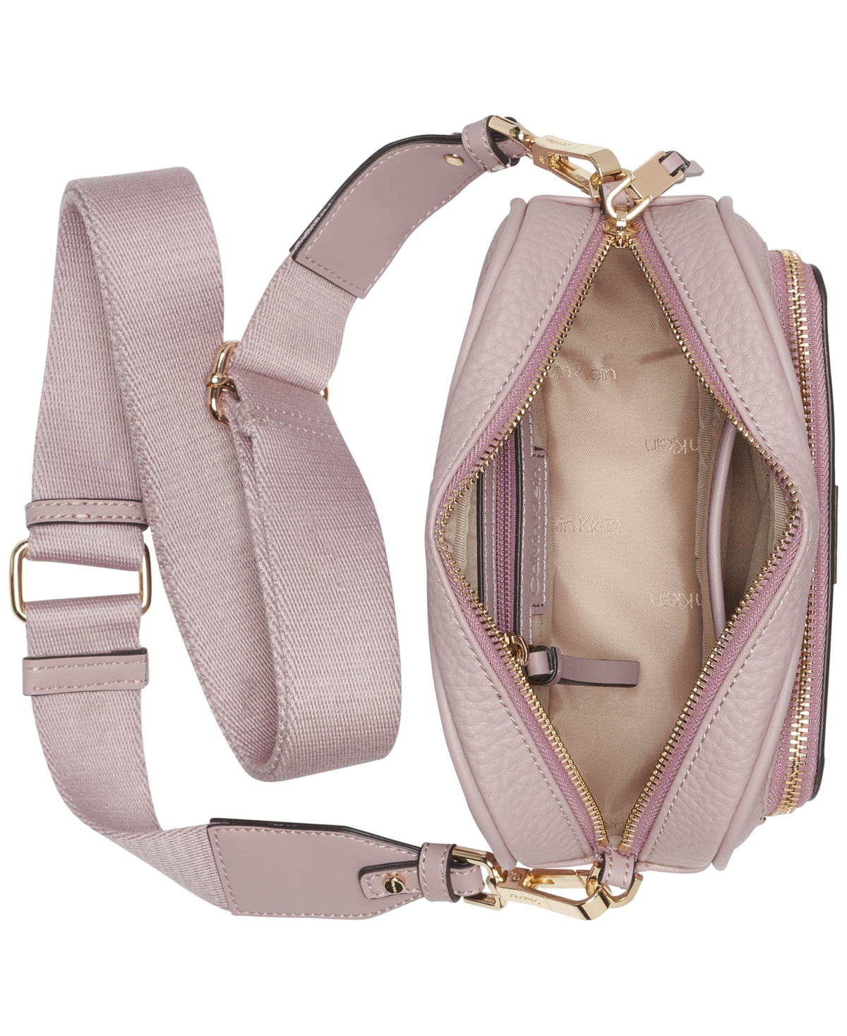 Calvin Klein Zulle Top Zipper Camera Bag With Signature Hang Off