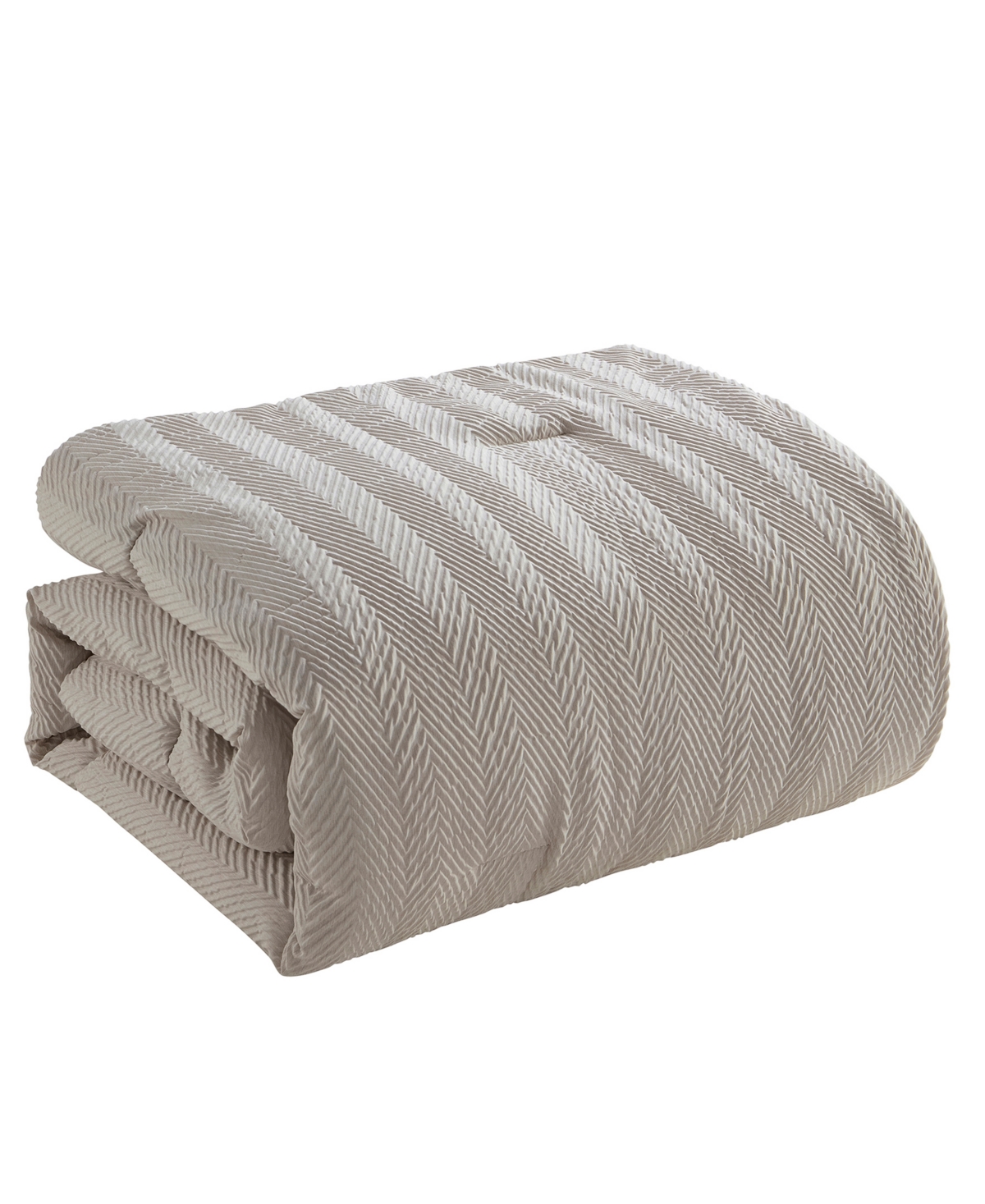 Vcny Home Herringbone Tonal 3-pc. Comforter Set, Full/queen In Brown