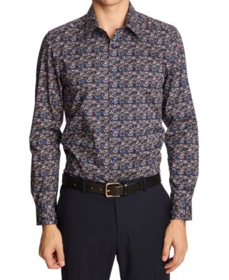 Paisley & Gray - Men's Parker Slim Fit Long Sleeve Abstract Print Button-Front Shirt