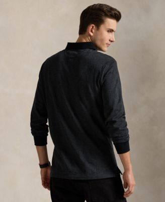 Men's Classic-Fit Glen Plaid Jersey Polo Shirt