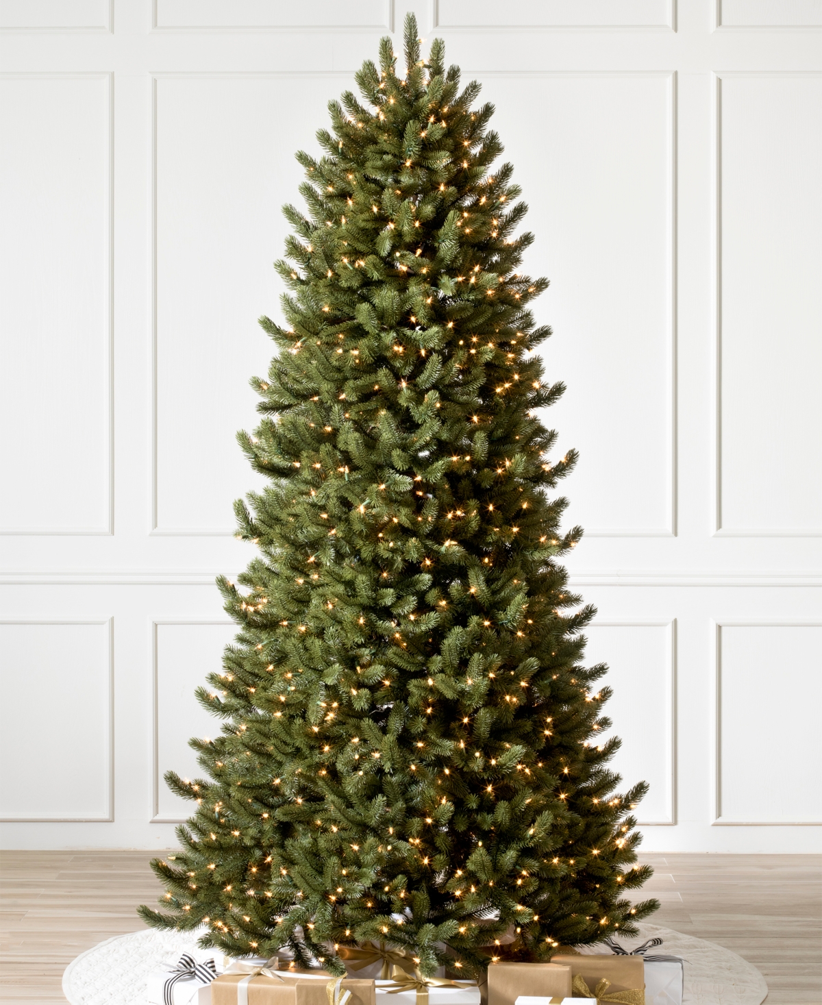 Balsam Hill 7.5 Ft Pre-lit Vermont Spruce Narrow Tree In Green