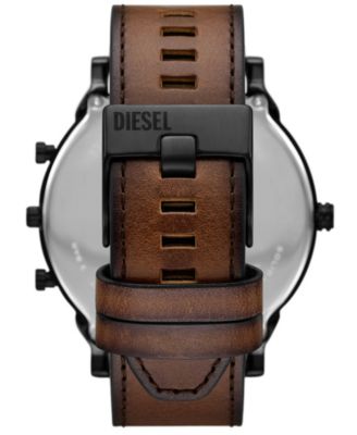 Men's Mr. Daddy Slim Quartz Three-Hand Date Brown Leather Watch, 54mm
