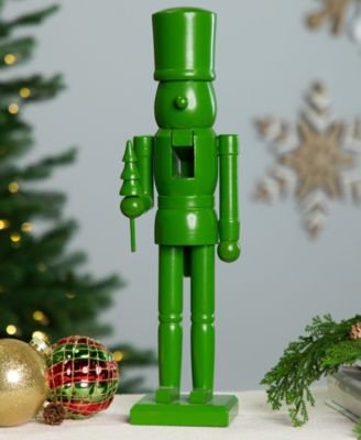 15" Nutcracker Soldier with Tree Christmas Figure