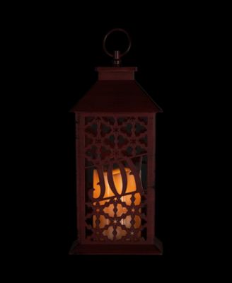 11" Snowflakes Joy Christmas Candle Lantern