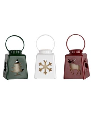 LED Lighted Christmas Candle Lanterns, Set of 3
