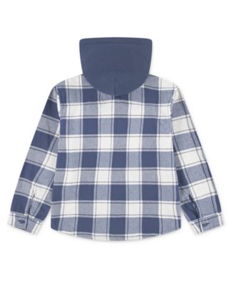 Boys Hooded Flannel Shirt