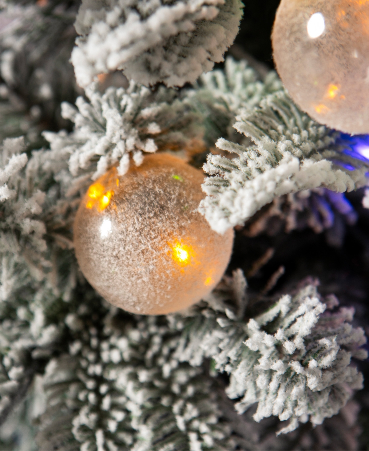 Balsam Hill 3 Ft Snow Flurry Pre-lit Potted Tree In Gray