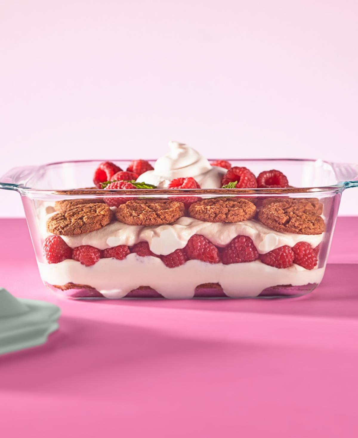Pyrex Deep Dish 8" X 8" Baker With Lid In Transparent