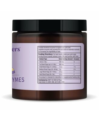 Bark & Whiskers Digestive Enzymes Kibble Diet, for Dogs & Cats, 4.23 oz. (120 g), 150 Scoops, Promotes Carb & Starch Breakdown, Veterinarian Formulated, Non-GMO