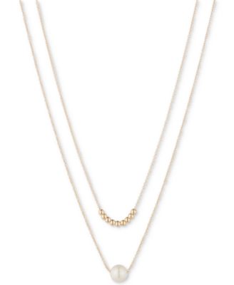 Lauren Ralph Lauren - Bead & Imitation Pearl 16" Layered Pendant Necklace