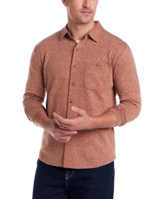 Weatherproof Vintage - Men's Long Sleeve Heathered Button-Front Shirt