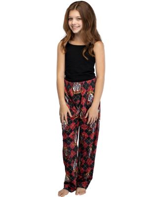 Big Girls Hogwarts Houses Crest Plaid Lounge Pants Pajamas