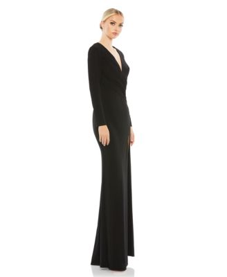 Women's Ieena Jersey Long Sleeve Asymmetrical Ruched Gown