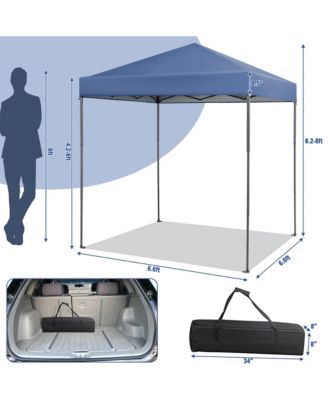 Patio 6.6 x 6.6ft Outdoor Pop-up Canopy Tent UPF 50+ Portable Sun Shelter