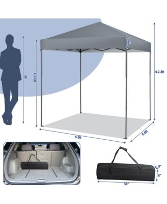 Patio 6.6 x 6.6ft Outdoor Pop-up Canopy Tent UPF 50+ Portable Sun Shelter