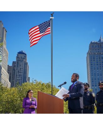 Bravery 20ft Eagle Topper Sectional Aluminum Flag Pole Kit with Solar Light US Flag Ball Top for Outside, Silver