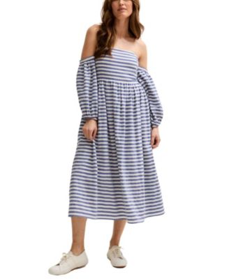 Lily and Lionel Women's London Sara Bardot Neck Midi Dress