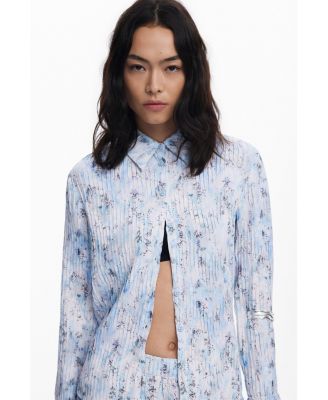 Women's Pleated stretch shirt