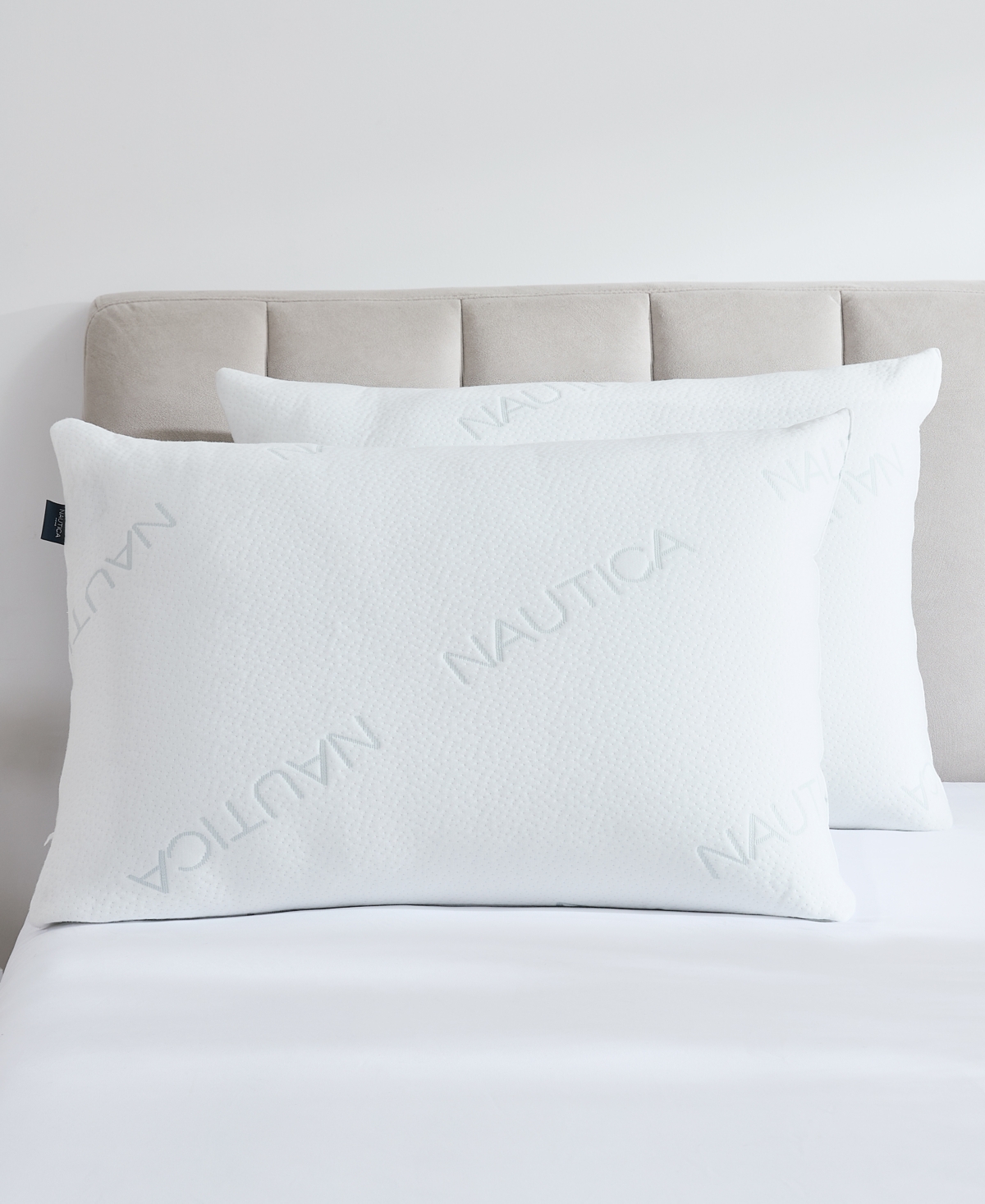 Nautica Diagonal Knit 2-pack Pillow, King In White