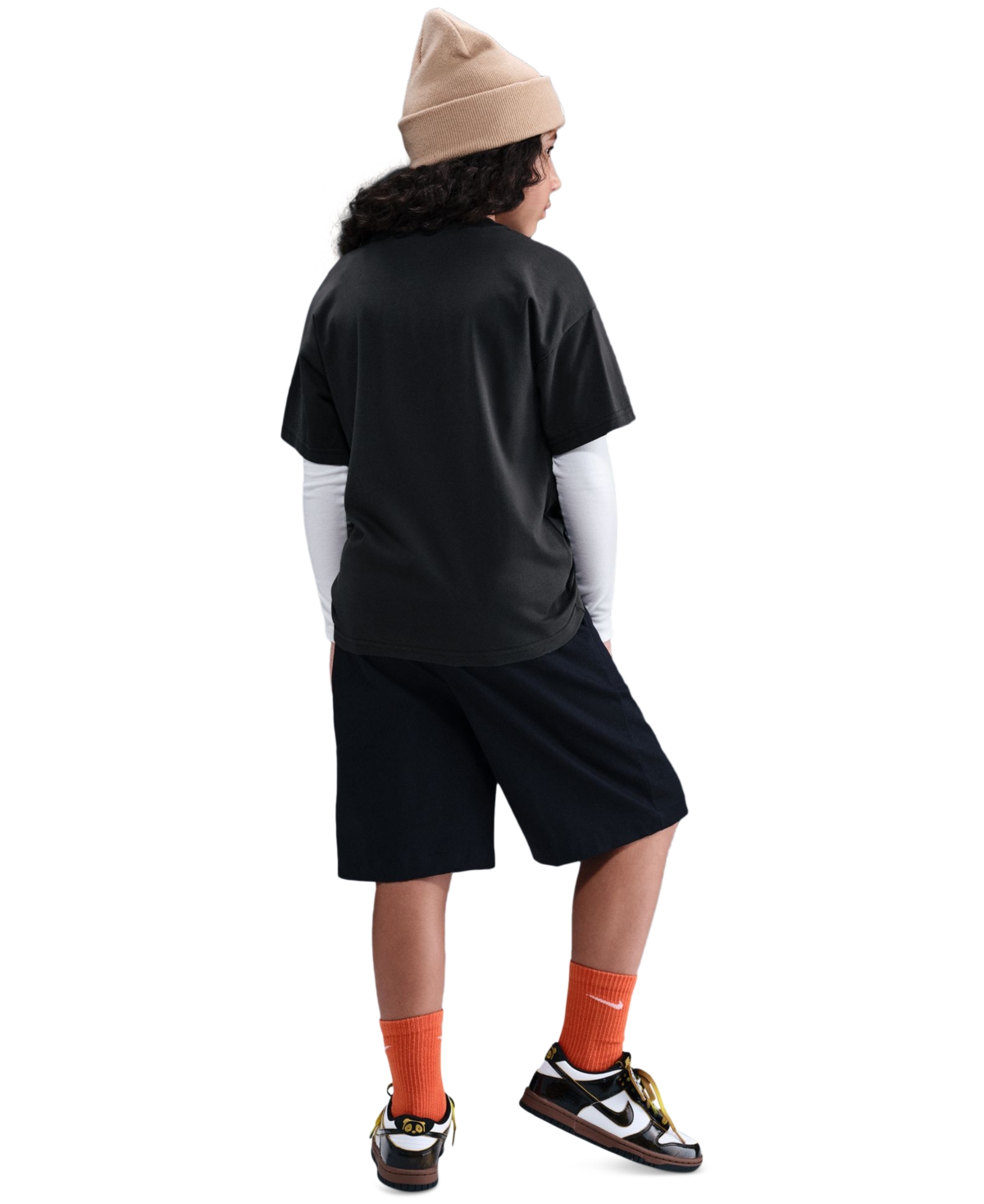 Nike Big Kids Sportswear Logo Graphic T-shirt In Black
