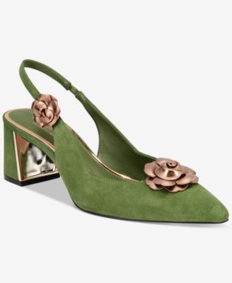 Women's Leza Luxurious Slingback Block-Heel Ballet Pumps