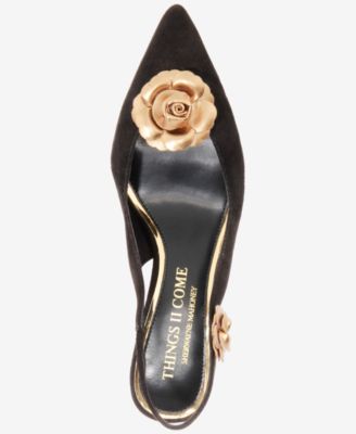 Women's Leza Luxurious Slingback Block-Heel Ballet Pumps
