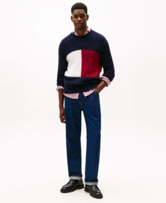 Men's Wool-Blend Colorblocked Alpaca Sweater
