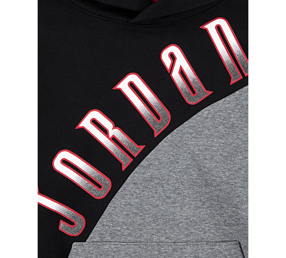 Jordan Big Boys Colorblocked Logo Pullover Hoodie In Black