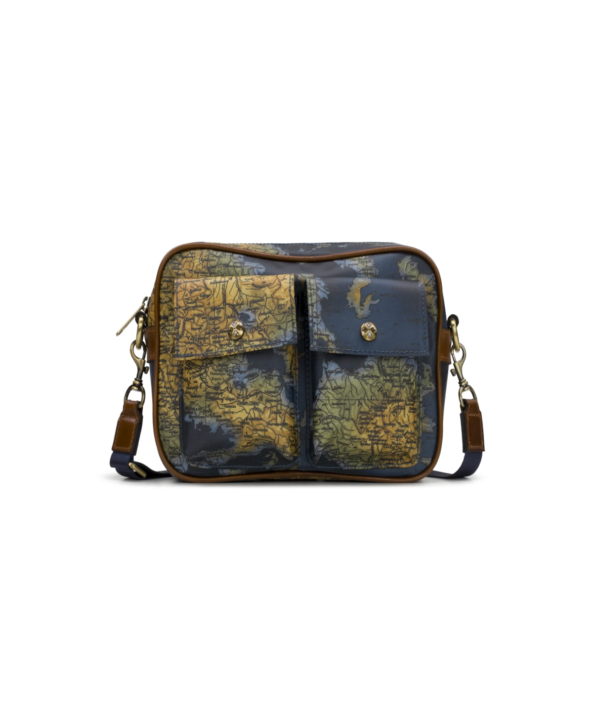Praiano Zipper Belt Bag - Greek Map