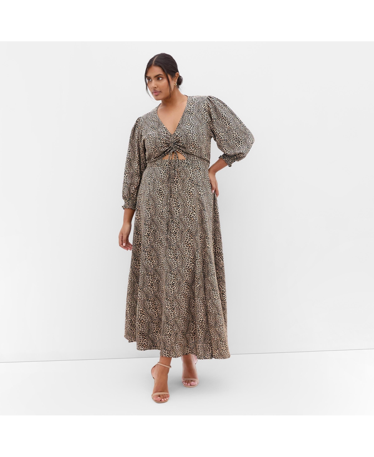 Women's Jessie Print Maxi Dress - Cheetah