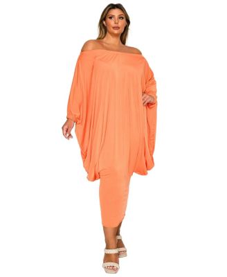 Plus Size Eero Off Shoulder Taper Hem Dress