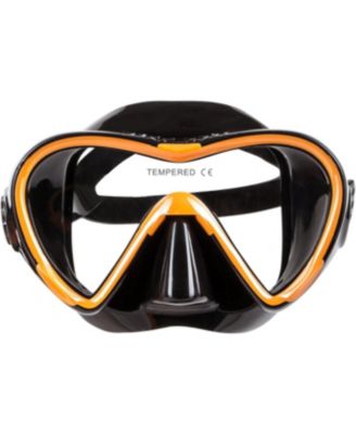 Torpedo Tempered Glass Mask & Dry Top Snorkel Combo Set - Yellow