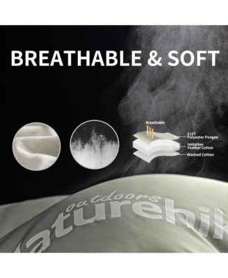 Sleeping Bag for Adults with Hood,33  Lightweight Hollow Cotton Sleeping Bag,3 Seasons Waterproof Spliceable Sleeping Bags